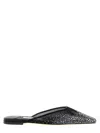Jimmy Choo Embellished Mesh Pointed Toe Mules In Black