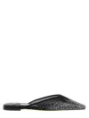 Jimmy Choo Embellished Mesh Pointed Toe Mules In Black