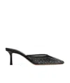 Jimmy Choo Vivi 65 Mesh Embellished Mules In Black