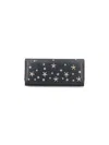 Jimmy Choo Star Embellished Fold-over Wallets In Black