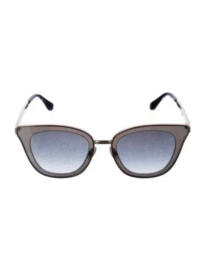 Pre-owned Jimmy Choo Wayfarer Gradient Sunglasses In Gold