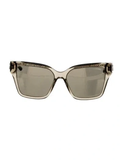 Pre-owned Jimmy Choo Wayfarer Tinted Sunglasses In Black