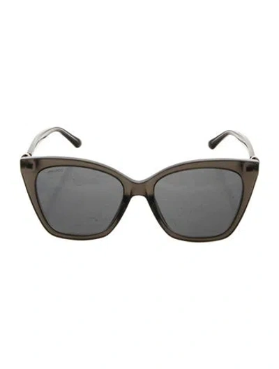 Pre-owned Jimmy Choo Wayfarer Tinted Sunglasses In Gray