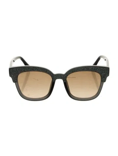 Pre-owned Jimmy Choo Wayfarer Tinted Sunglasses In Grey