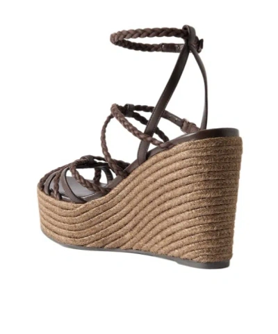 Jimmy Choo Wedge Sandals In Nude