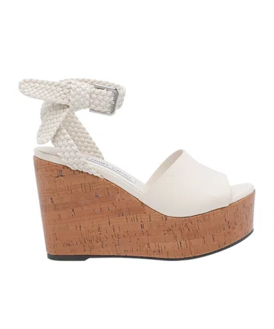 Jimmy Choo Wedge Sandals In White