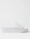 Jimmy Choo Transparent Diamond Slides In White