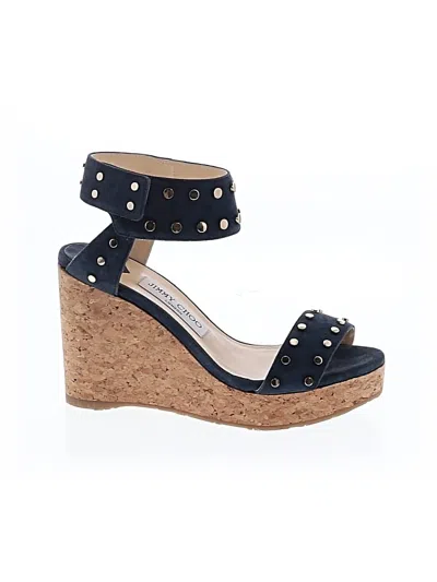 Pre-owned Jimmy Choo Wedges In Blue
