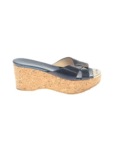 Pre-owned Jimmy Choo Wedges In Blue
