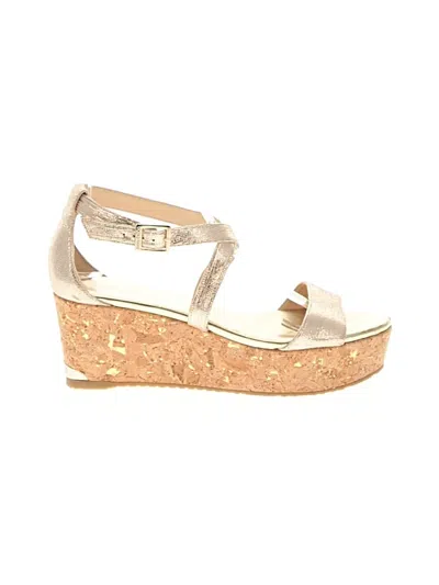 Pre-owned Jimmy Choo Wedges In Gold