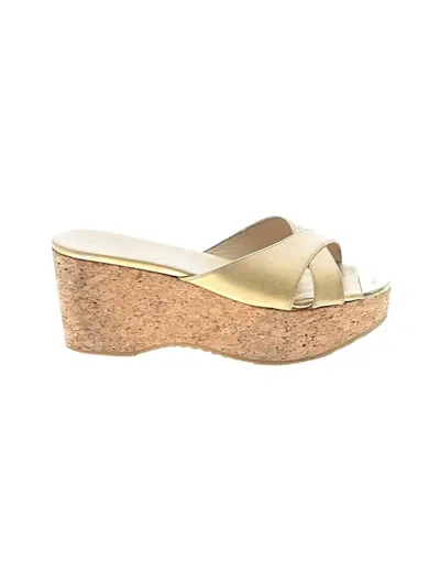 Pre-owned Jimmy Choo Wedges In Gold