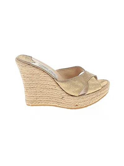 Pre-owned Jimmy Choo Wedges In Gold