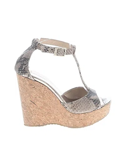 Pre-owned Jimmy Choo Wedges In Gray