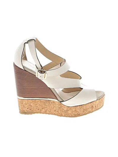 Pre-owned Jimmy Choo Wedges In Ivory