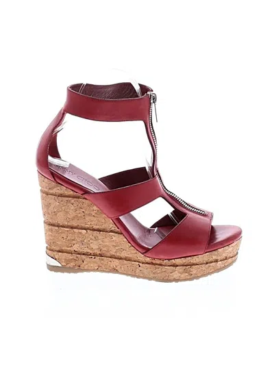 Pre-owned Jimmy Choo Wedges In Red