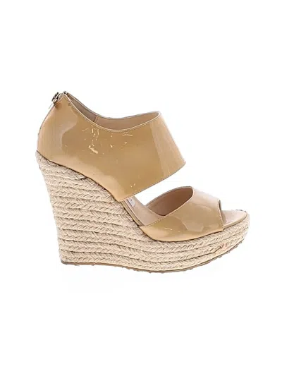 Pre-owned Jimmy Choo Wedges In Tan