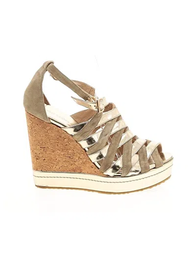 Pre-owned Jimmy Choo Wedges In Tan