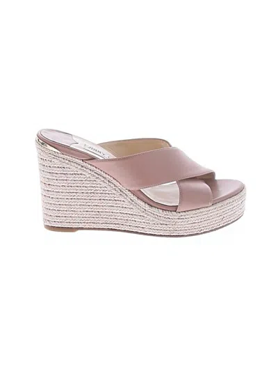 Pre-owned Jimmy Choo Wedges In Tan
