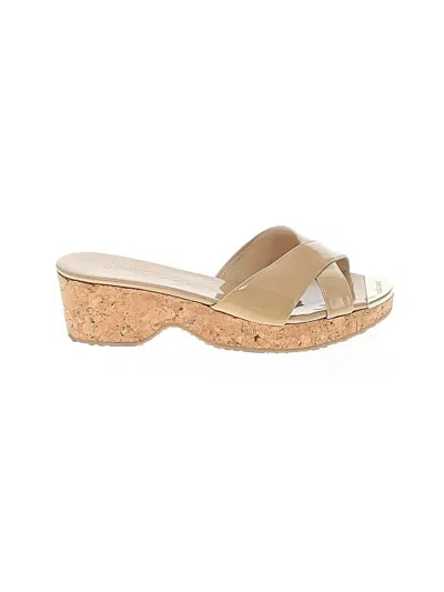 Pre-owned Jimmy Choo Wedges In Tan