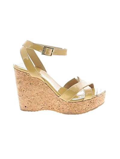 Pre-owned Jimmy Choo Wedges In Yellow