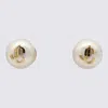 Jimmy Choo White And Gold Earrings In White