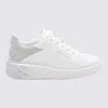 Jimmy Choo Low Top Leather Sneakers With Metallic Heel