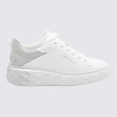 Jimmy Choo White And Silver Sneakers In Multi
