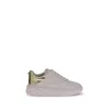 Jimmy Choo White Calf Leather Bos Taurus Chunky Sneakers In Animal Print