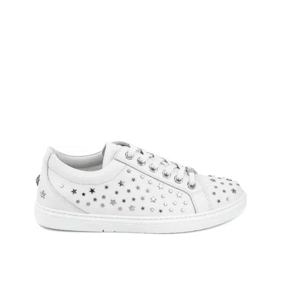 Jimmy Choo White Calfskin Low Top Men's Sneakers