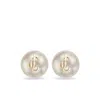 Jimmy Choo Pearl Lobo Earrings Gold-tone Hardware