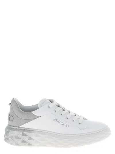 Jimmy Choo White Lace Up Sneakers