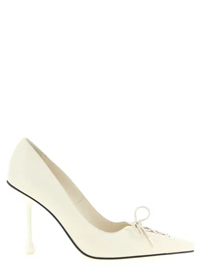 Jimmy Choo Scarlett Pointed Toe Leather Pumps Design In Neutral