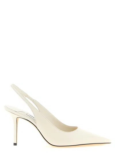Jimmy Choo White Leather High Heel Women's Pumps In Multi