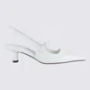 Jimmy Choo Chic Kitten Heel Pointed Toe Pumps In White