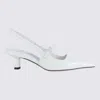Jimmy Choo Chic Kitten Heel Pointed Toe Pumps In White