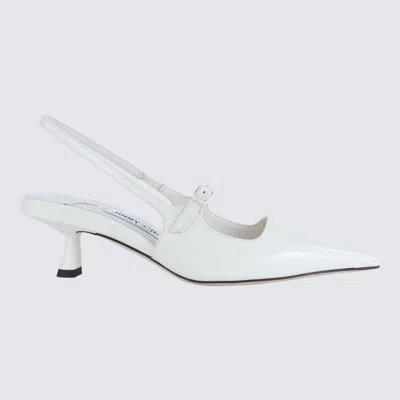 JIMMY CHOO WHITE LEATHER PUMPS