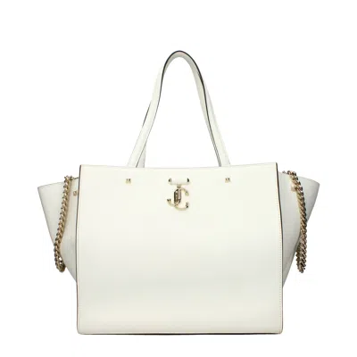 Jimmy Choo White Leather Shoulder Bags In Brown