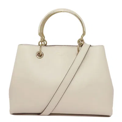 Pre-owned Jimmy Choo White Leather Tote Bag ()