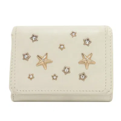 Pre-owned Jimmy Choo White Leather Wallet (tri-fold) ()