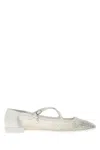 Jimmy Choo White Mesh Eleri Ballerinas In White