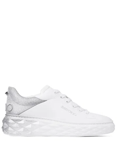 Jimmy Choo White Nappa Leather Sneaker
