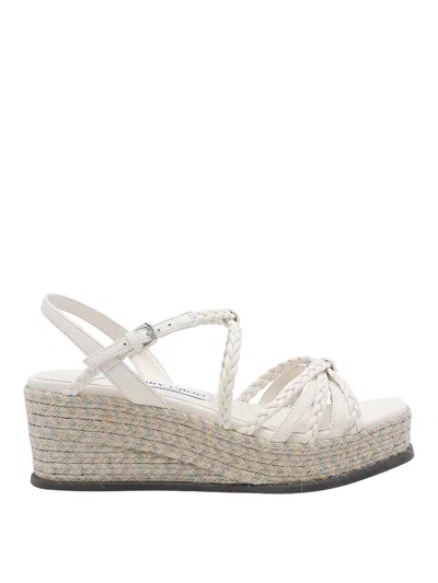 Jimmy Choo White Nyra Wedges In Multi