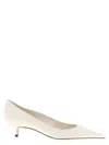 Jimmy Choo White Pointed Toe Pumps In White