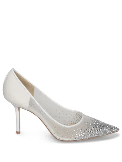 Jimmy Choo White Pump Love 85 With Crystals