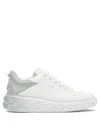 Jimmy Choo White And Silver Sneakers In White