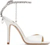 Jimmy Choo Saeda 100 Crystal-embellished Glitter Sandals In Ivory/crystal