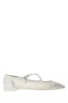 Jimmy Choo White Mesh Eleri Ballerinas In White