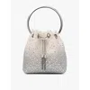 Jimmy Choo Embellished Bon Bon Top-handle Bag In White/crystal