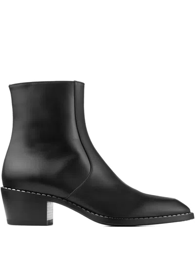 Jimmy Choo Wilder Leather Boots In Black