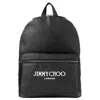Jimmy Choo Wilmer Logo Adjustable Strap Backpack In Black